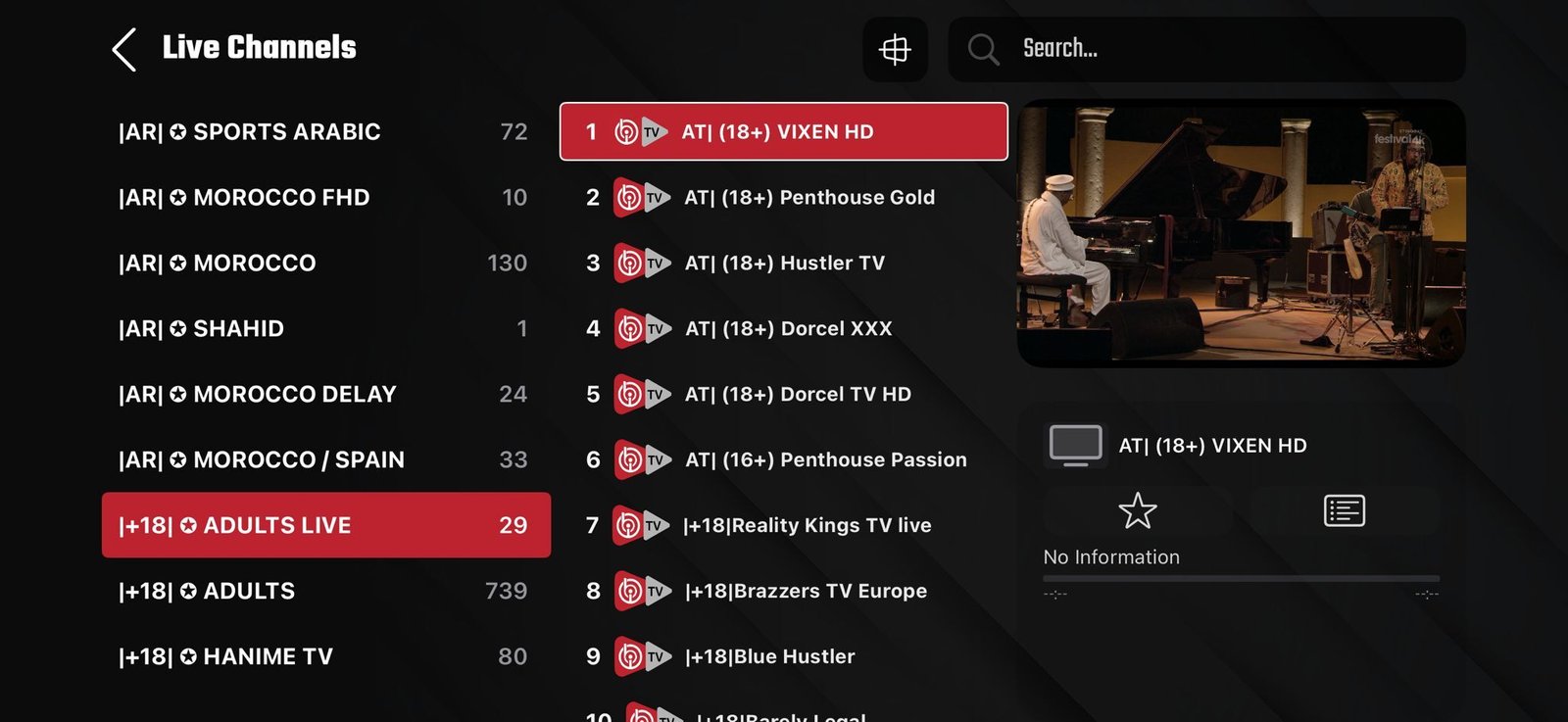 abonnement iptv adult de 12 mois premium pour 4 écrans